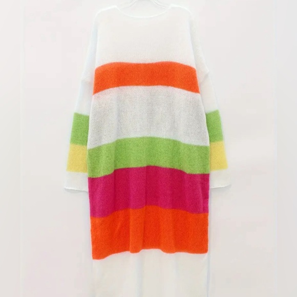 NEW! Soft Color Block Crew Neck Dress/Cover-Up. Loose fit. Size 1X (14) - Picture 2 of 7